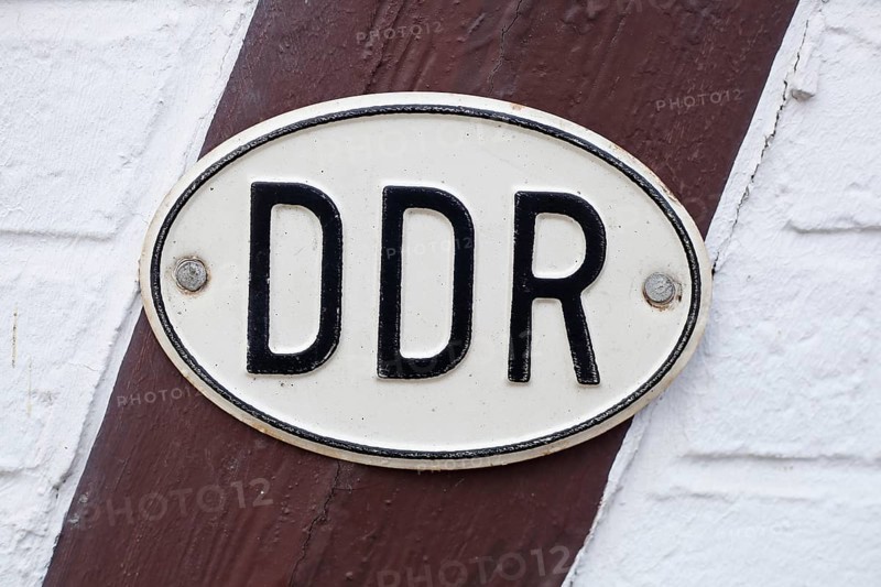 DDR number plate
