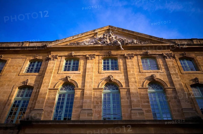 Male Rhone and female Durance in the tympanum of the Ancienne Halle aux Grains