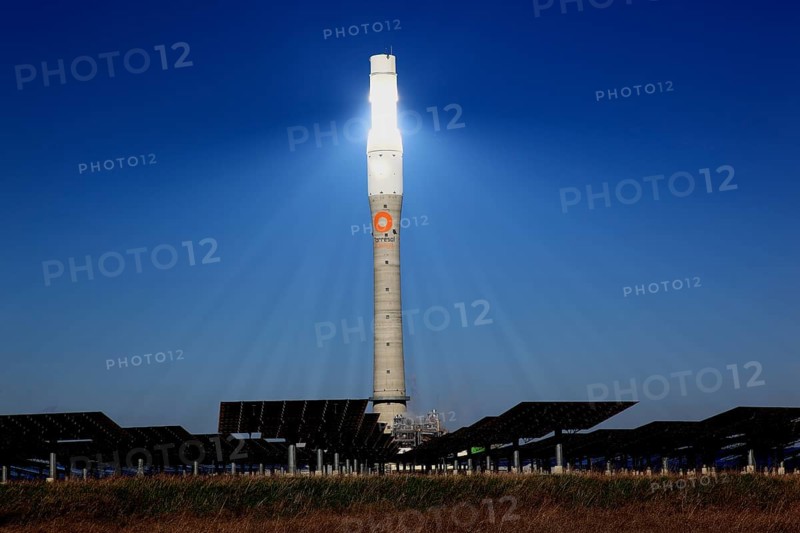 High-tech Gemasolar solar power plant in Fuentes de Andalucia near Seville