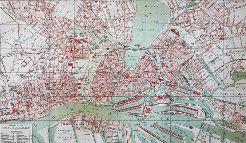 City map of Hamburg