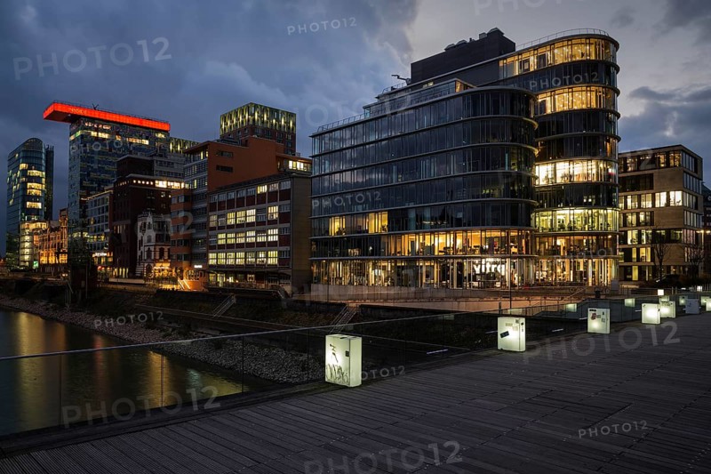 Ensemble of buildings at the Media Harbour