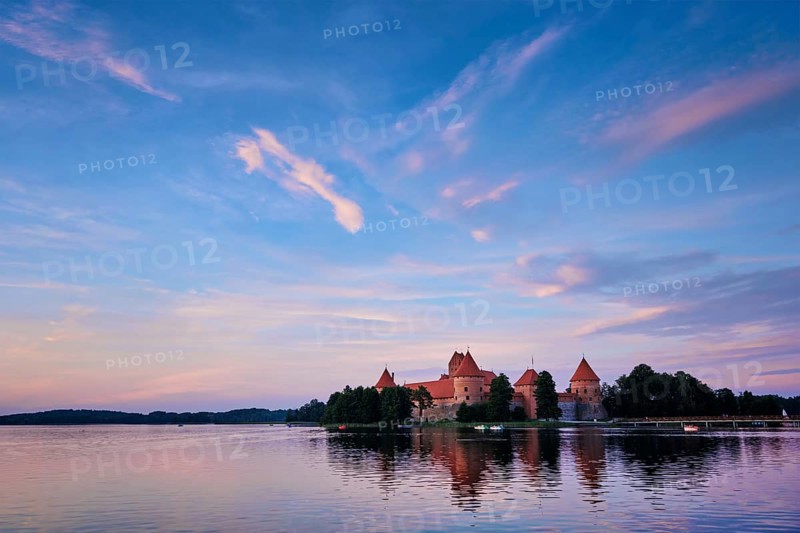 Trakai Island Castle in lake Galve