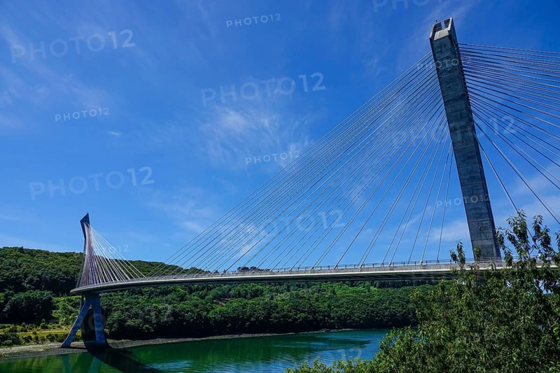 Pont de Terenez in Rosnoen over the river Aulne