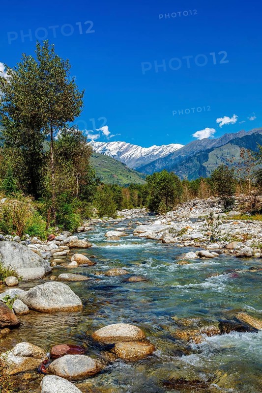 Beas River near Manali in Kullu Valley