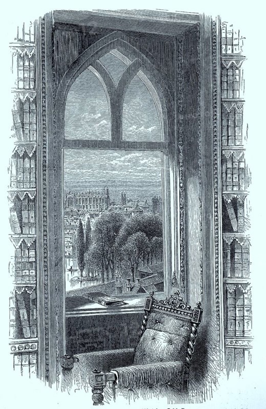 View of the town from the library room at Windsor Castle