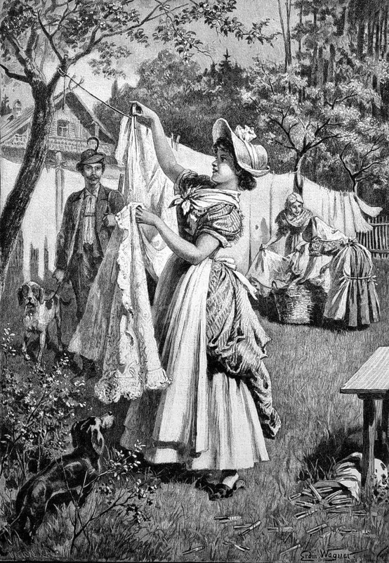 Washing Day on a Farm in Bavaria