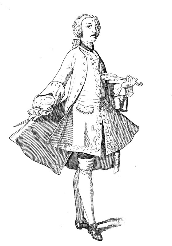 Dancing teacher with costume with stretched skirt