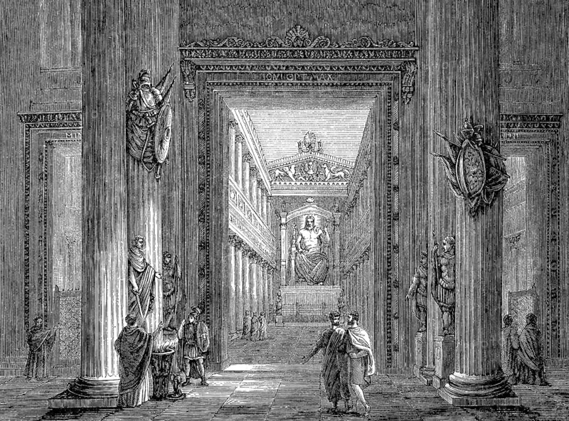 Temple of Romulus on the Roman Forum in Ancient Rome