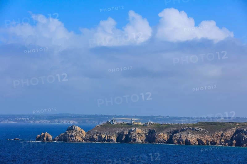 View from the Monument Aux Bretons at the Pointe de Pen Hir to the Pointe de Toulinguet near Camaret-sur-Mer on the Crozon Peninsula