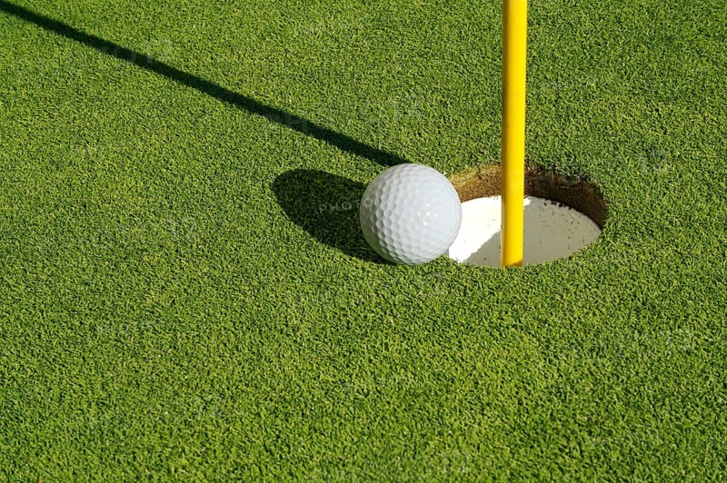 Close-up of golf course green