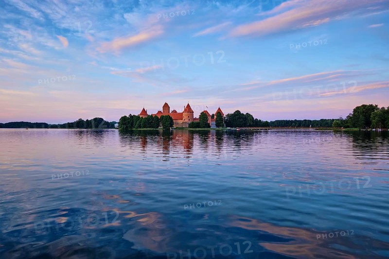 Trakai Island Castle in lake Galve