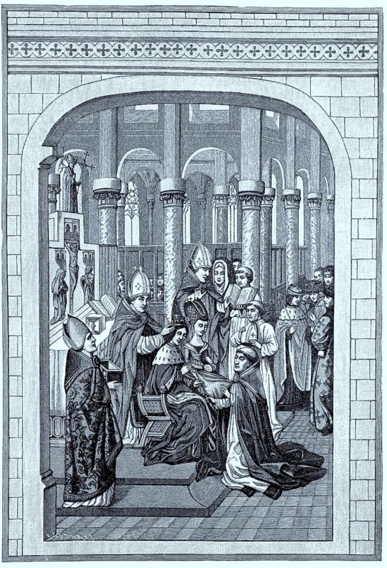 Die Kroenung Karls V. von Frankreich im Jahr 1364