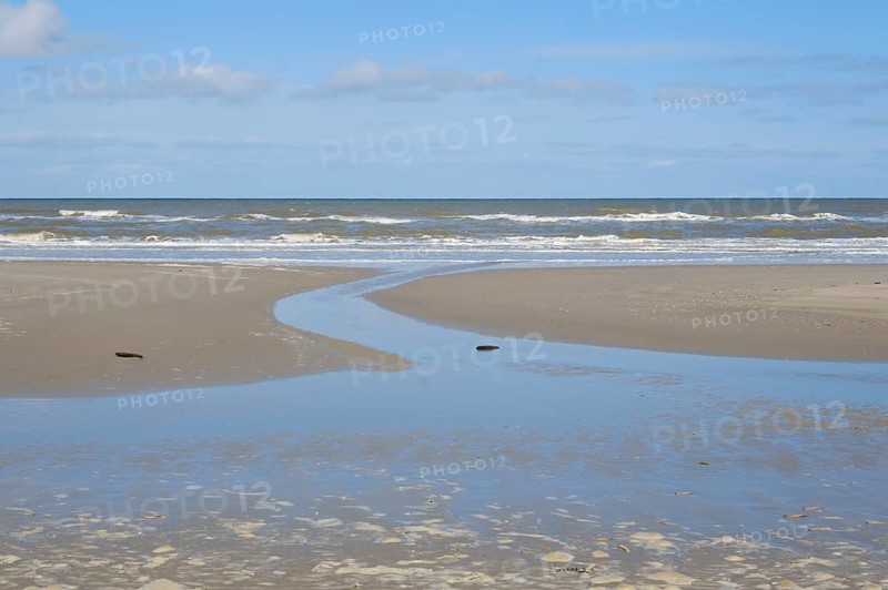 Wellen und Priele an der Nordseekueste