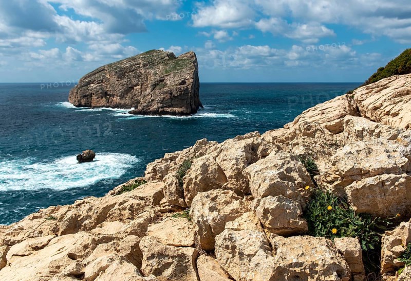 View of Foradada Island from Belvedere La Foradada