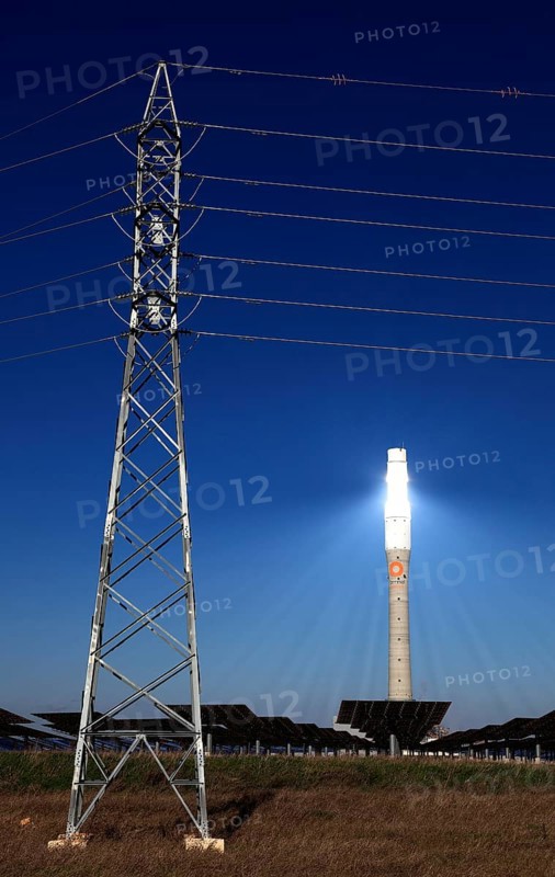 High-tech Gemasolar solar power plant in Fuentes de Andalucia near Seville