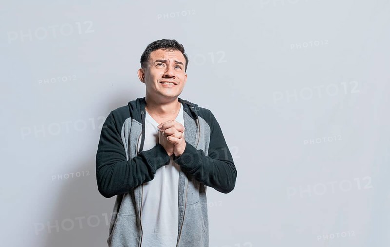 Distressed man asking for a favor