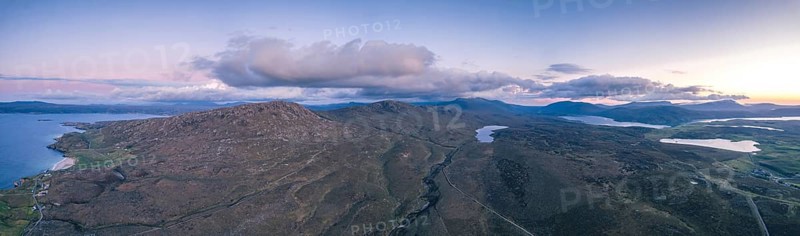 Panorama over Mountains and Meadows from Durness Smoo