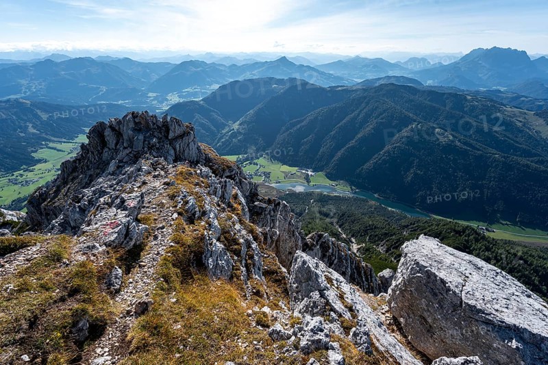 Hiking trail along a ridge