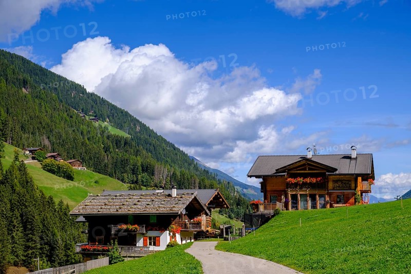 Mountain farms near St. Gertraud