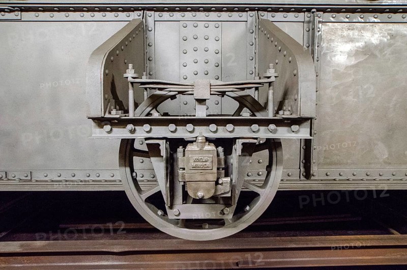Historic spoke wheels of the Ericusbruecke swing bridge after restoration in Hafencity Hamburg