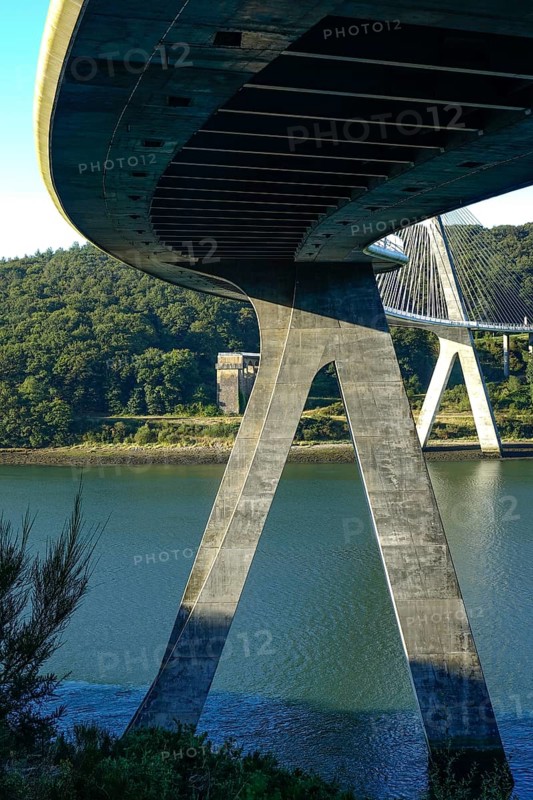 Pont de Terenez in Rosnoen over the river Aulne