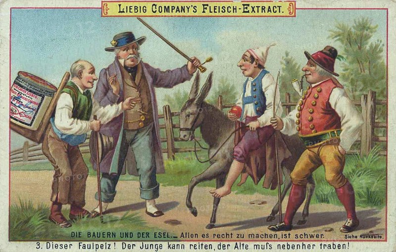 The peasants and the donkey