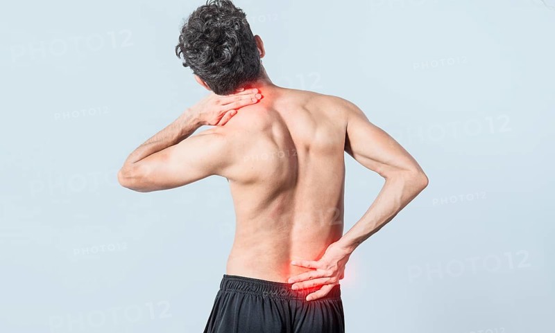 Neck and back pain concept