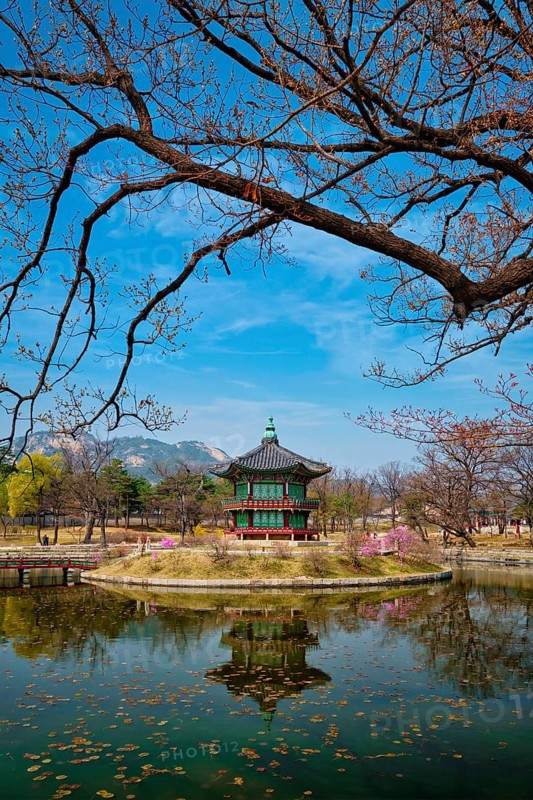 Hyangwonjeong Pavilion in Gyeongbokgung Palace