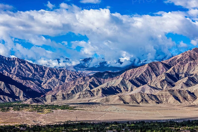 View of Indus valley in Himalayas. Ladakh