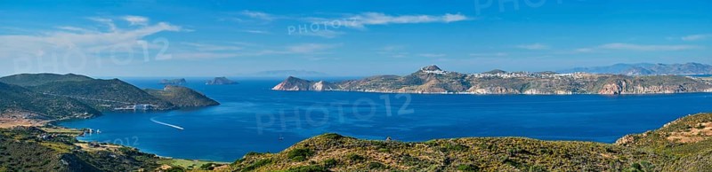 Scenic panorama of greek scenery