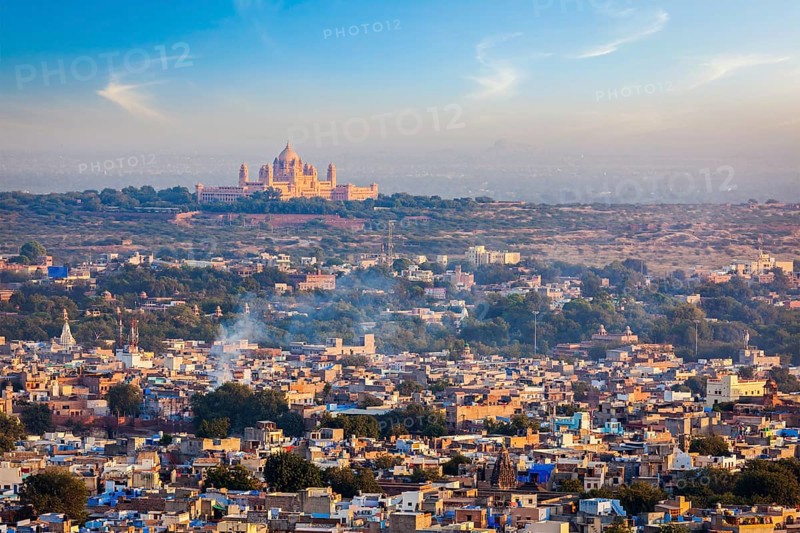 Aerial view of Jodhpur cityscape