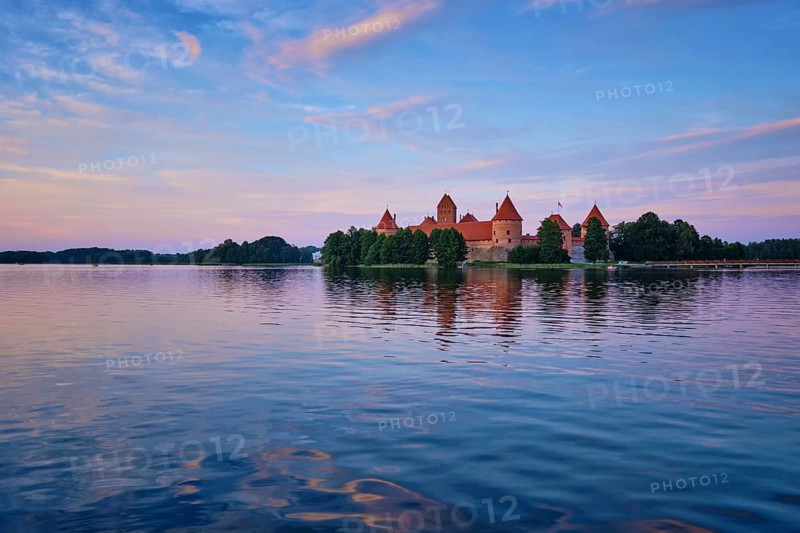 Trakai Island Castle in lake Galve