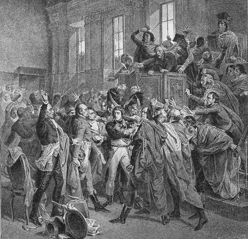 Napoleon in the Council of the Five Hundred on 10 November 1799