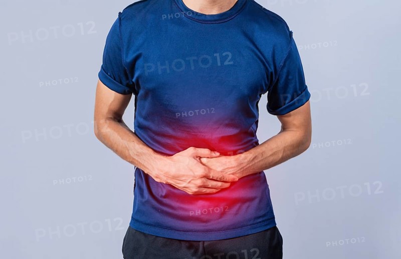 Person with stomach pain
