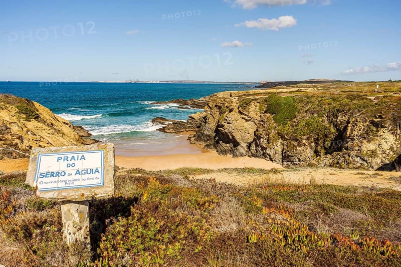 Translation of sign: Serro da Aqua beach