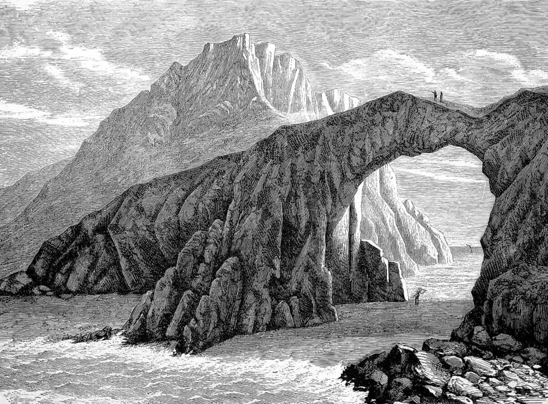 The rock arches of Ushant c. 1860