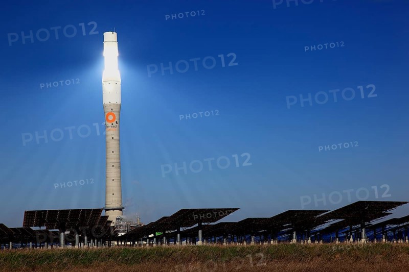 High-tech Gemasolar solar power plant in Fuentes de Andalucia near Seville