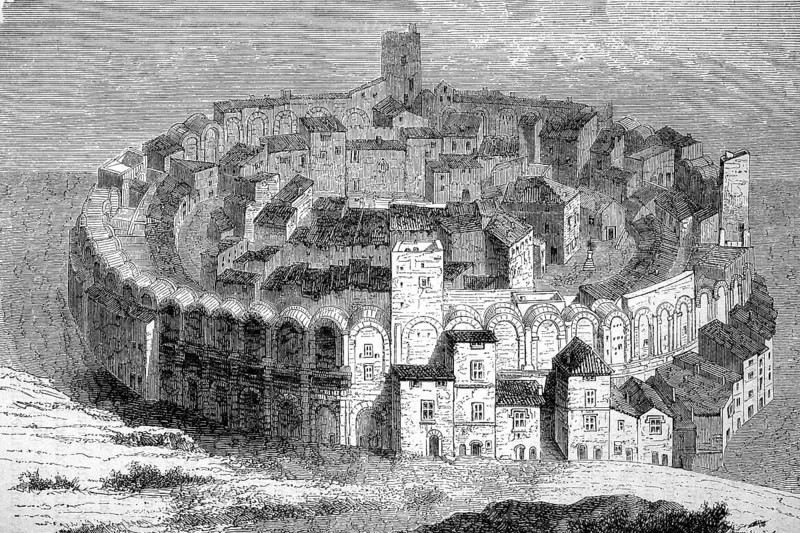 The ancient Roman arena