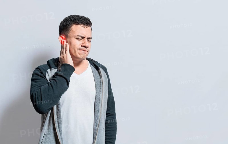 Person with ear pain
