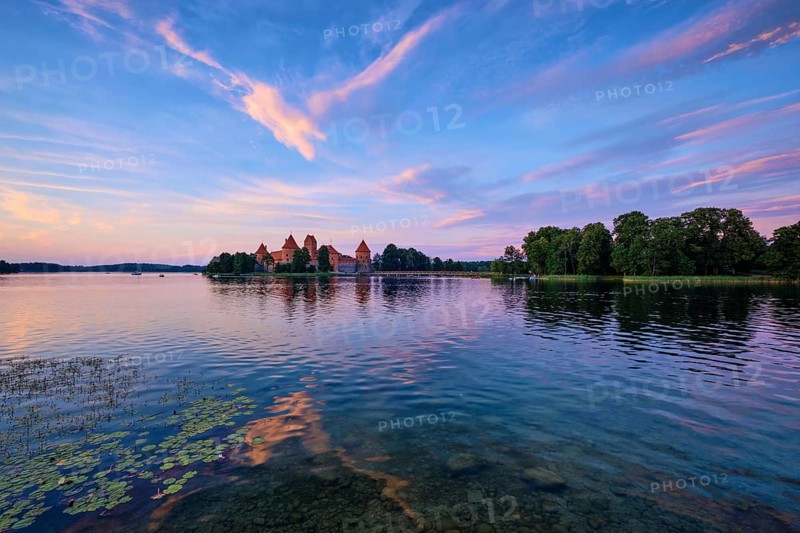 Trakai Island Castle in lake Galve