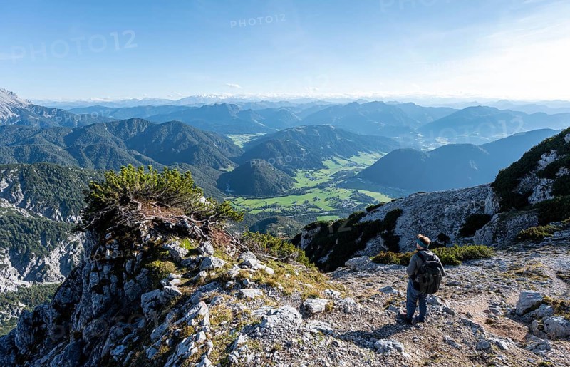Hiker on hiking trail