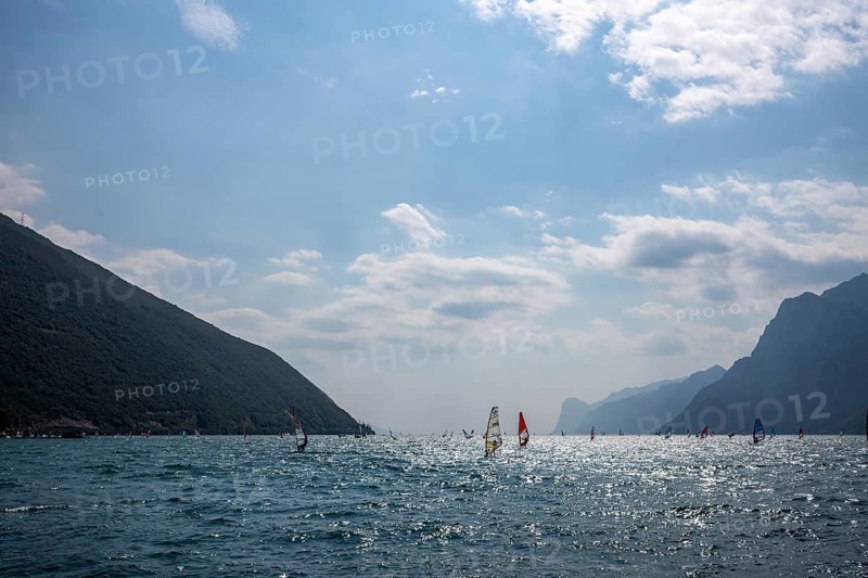 Surfers on Lake Garda