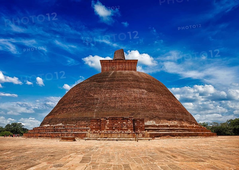 Sri Lankan tourist landmark Jetavaranama dagoba Buddhist stupa in ancient city Anuradhapura