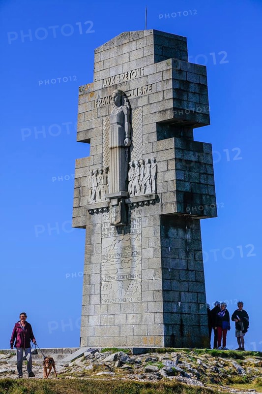 Monument Aux Bretons for the Bretons killed in the 2nd World War during the liberation of France from Nazi Germany at Pointe de Pen Hir near Camaret-sur-Mer on the Crozon Peninsula