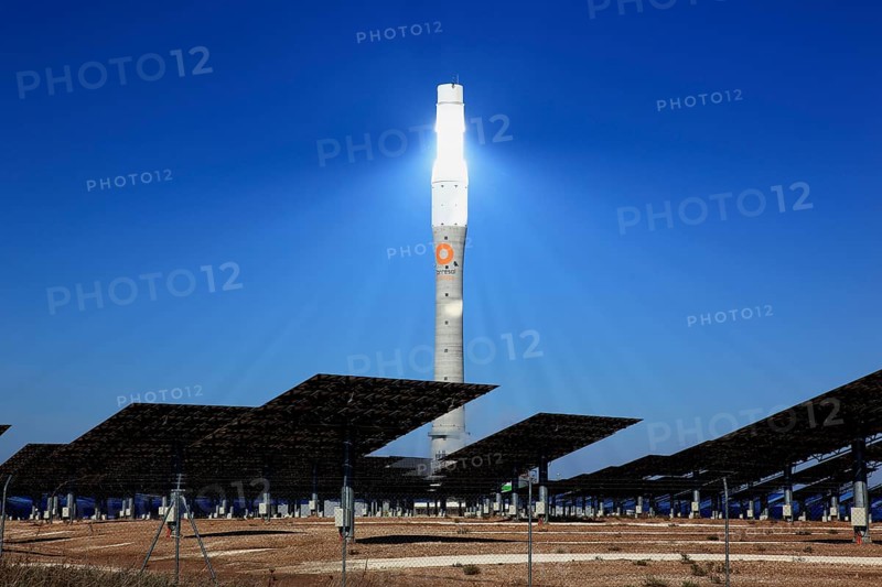 High-tech Gemasolar solar power plant in Fuentes de Andalucia near Seville
