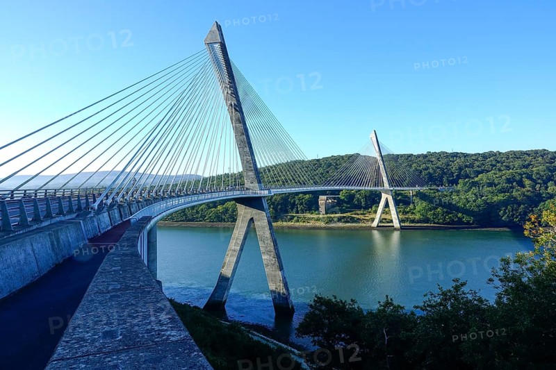 Pont de Terenez in Rosnoen over the river Aulne