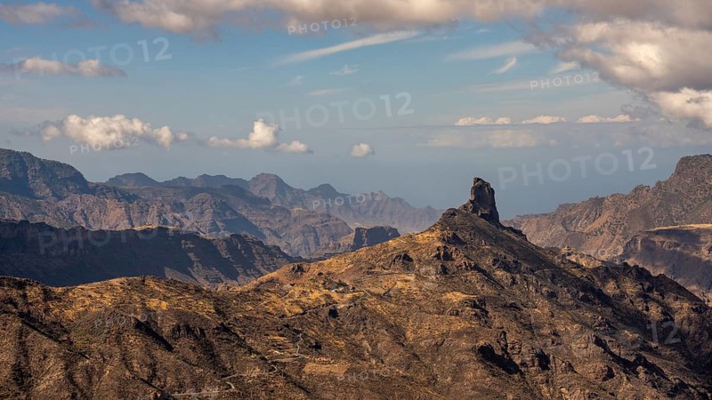 View from Mirador de Degollada Becerra to Roque Bentayga