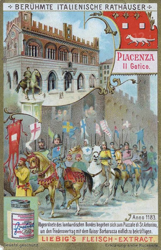 Series of famous Italian town halls