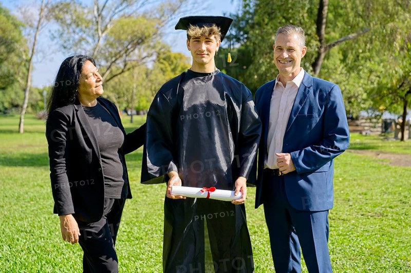 Young recently graduated boy