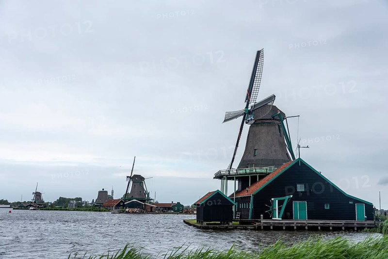 Historic windmills on the banks of the Zaan
